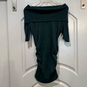Sofia by Sofia Vergara metallic Green Off-the-Shoulder Sweater. GUC!